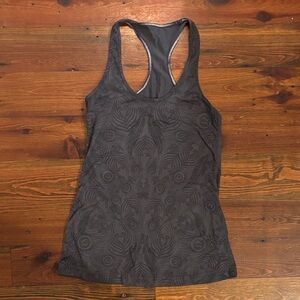Lululemon Athletica Charcoal Patterned Tank Top